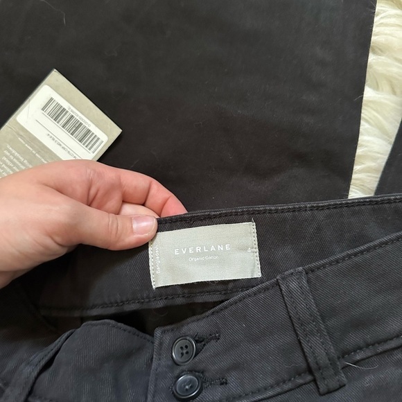 EVERLANE The Organic Wide Leg Pant In Black - Picture 5 of 8